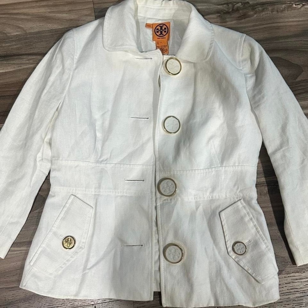 Tory Burch White Blazer Jacker woman's size 4